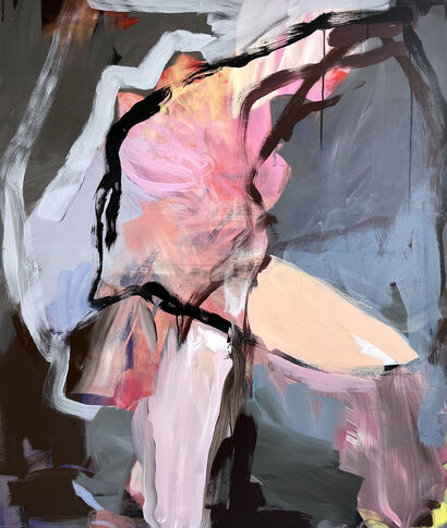 DYNAMIC ACT/ NUDE - a Paint Artowrk by Anja Edelmann